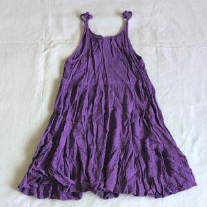 george purple crinkle tiered rayon twirl sun dress size 5 girls